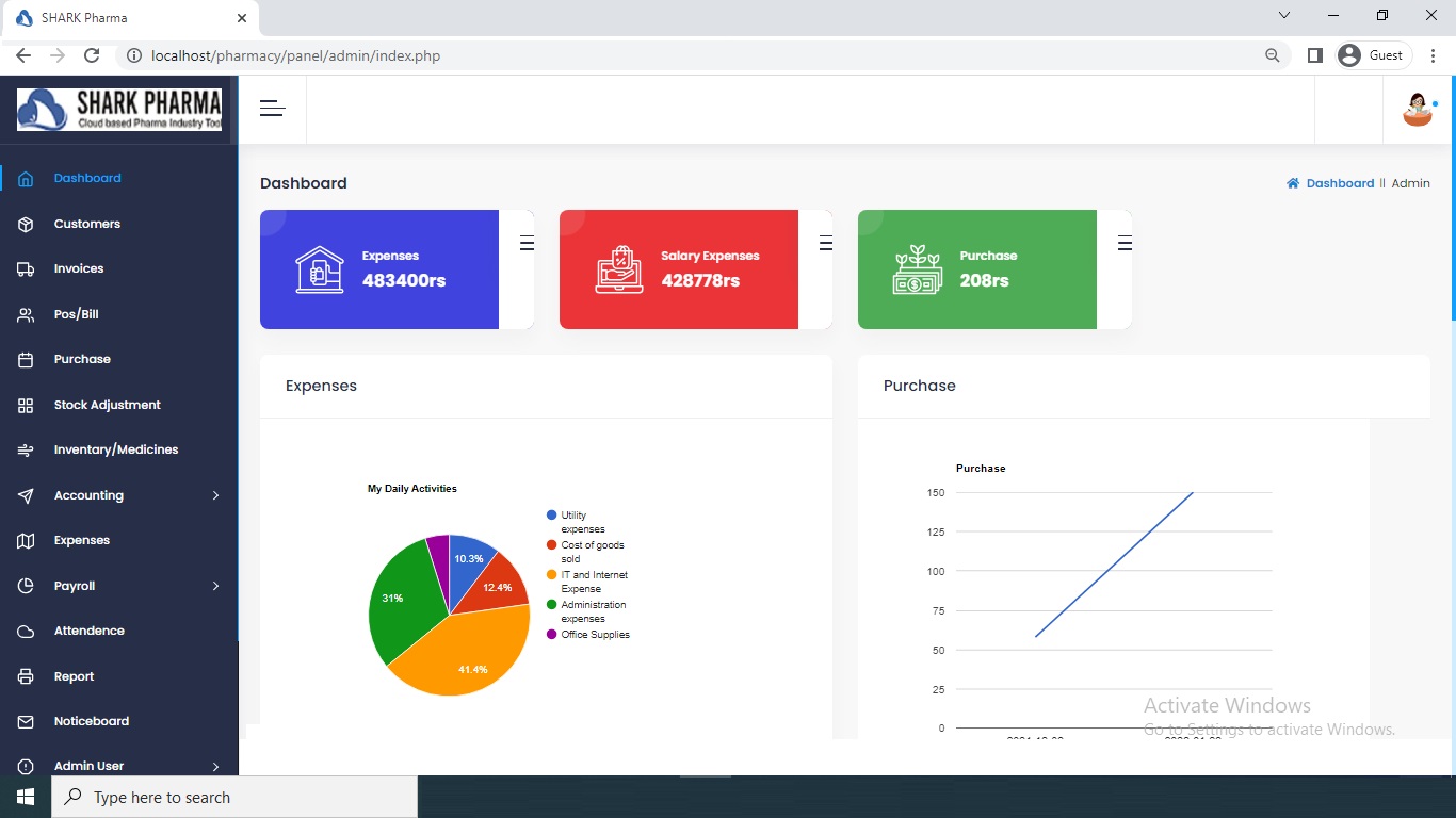 Best Pharma Software For Billing Using PHP And MYSQL